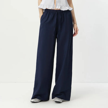 Semir Women Pants Linen Loose Wide Leg