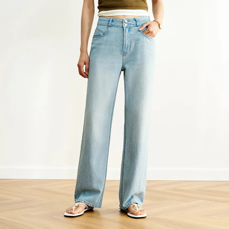 Semir Women Jeans Cooling Retro Wide Leg