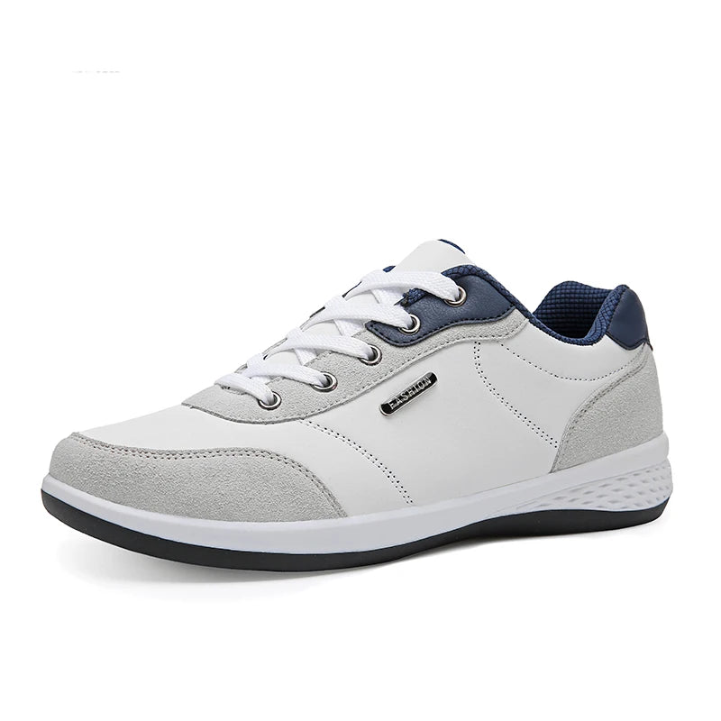 YRZL Men's Waterproof Leather Sports Sneakers