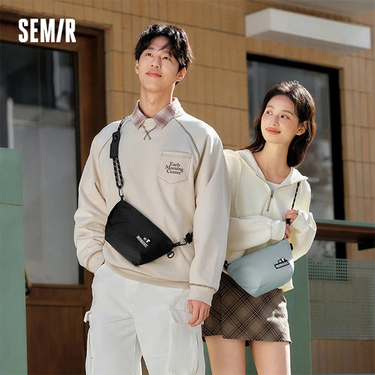 Semir Men Cargo Crossbody Bag Panda Print Outdoor Cycling 2025 New Couple Streetwear Shoulder Pack