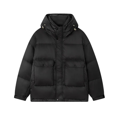 Semir Down Jacket Men 2022 Winter New Warm And Comfortable Simple Top Solid Color Casual Hooded Jacket Trendy