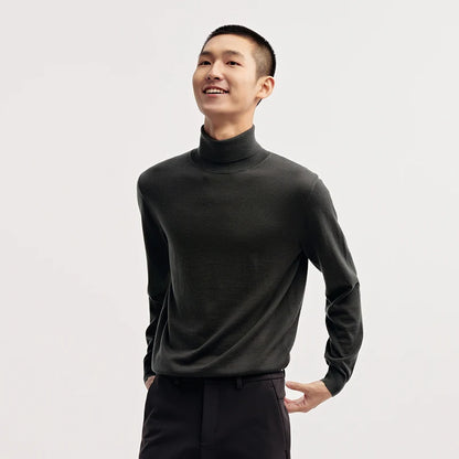 Semir Men Wool Sweater High Neck Warm