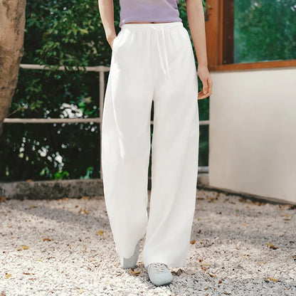 Semir Women Pants Linen Loose Wide Leg