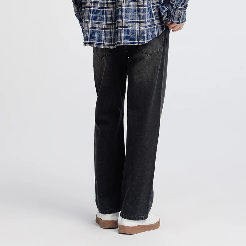 Semir Men Retro Washed Loose Jeans