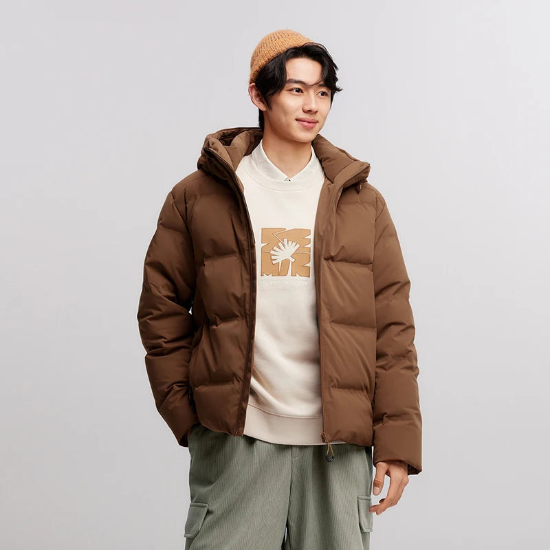 Semir Men Down Jacket Textured Hooded Versatile