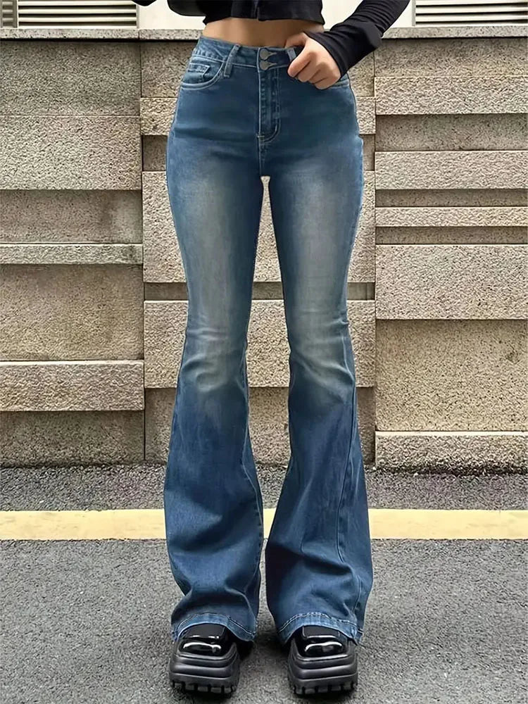 Women's High Waist Flare Jeans