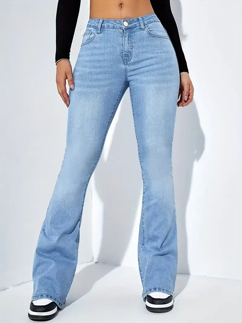 Women's High Waist Flare Jeans