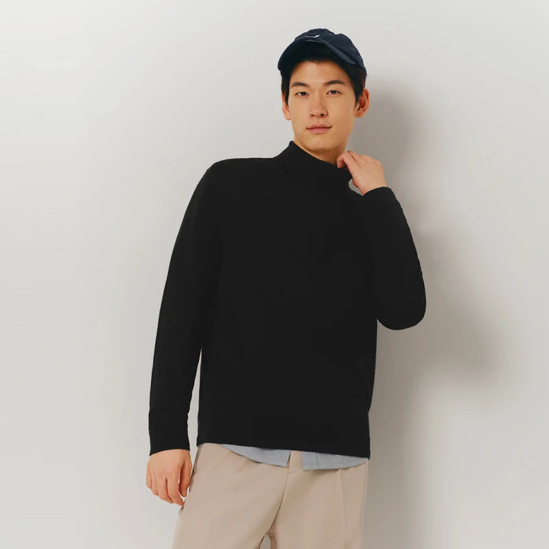 Semir Men Wool Sweater High Neck Warm