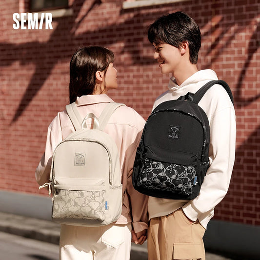 Semir Backpack Men 2024 New Version Cartoon Printed Couple's Backpack Large-capacity Laptop Bag for Women