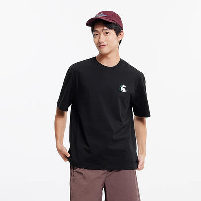 Semir Short Sleeve T-Shirt Men Moisture Wicking Panda Embroidered 2025 New Summer Knit Top for Casual and Comfortable Style