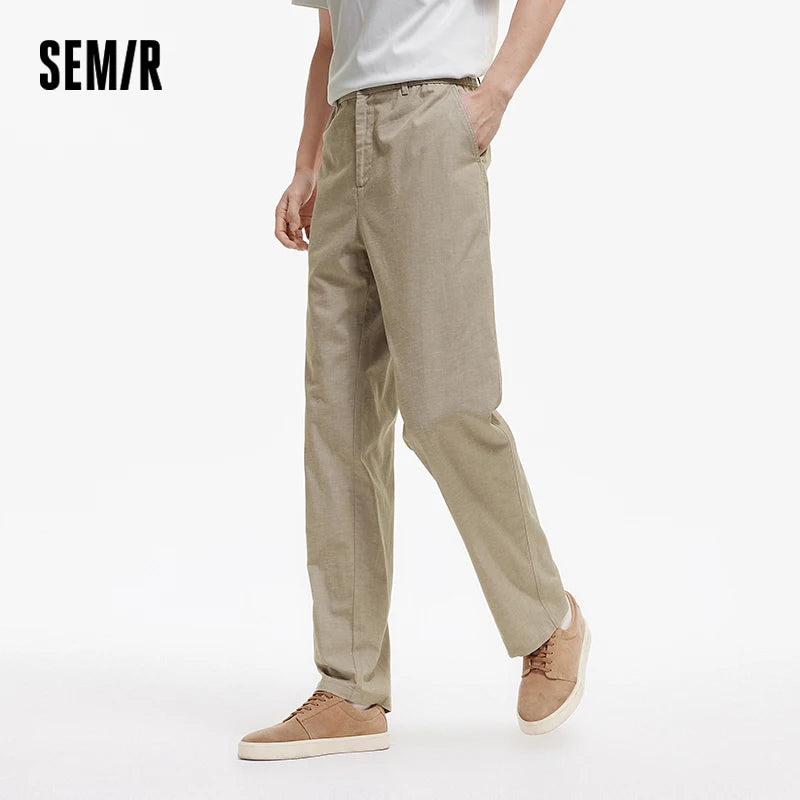 Semir Men Linen Cotton Loose Pants