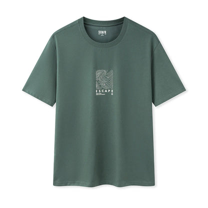 Semir Short Sleeve T-Shirt Men 2024 New Summer Version Outdoor Fashionable Printed Top Cool Feeling Antibacterial